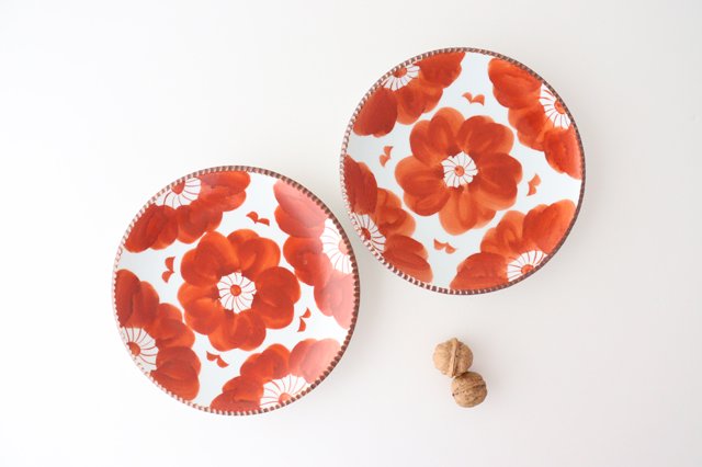 Round Plate Red Sophia Large | Arita Ware