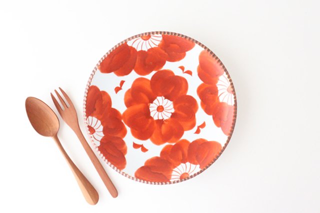 Round Plate Red Sophia Large | Arita Ware