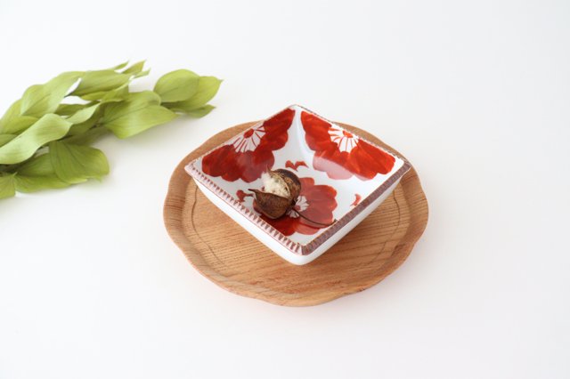 Small Square Bowl Red Sophia | Kobachi Arita Ware