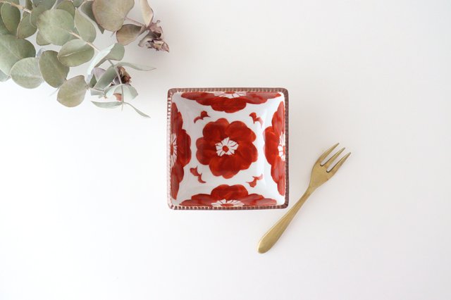 Small Square Bowl Red Sophia | Kobachi Arita Ware