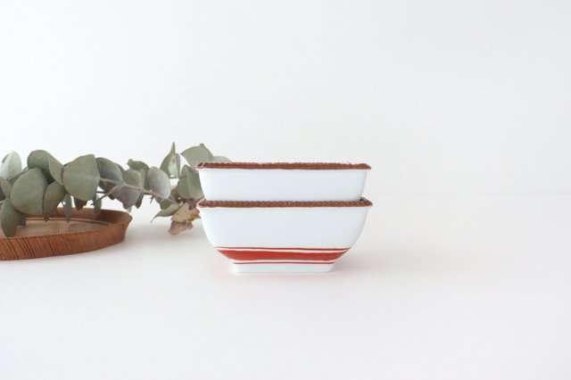 Small Square Bowl Red Sophia | Kobachi Arita Ware