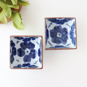 Small Square Bowl Blue Sophia | Kobachi Arita Ware