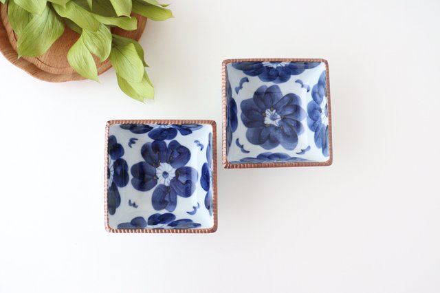 Small Square Bowl Blue Sophia | Kobachi Arita Ware