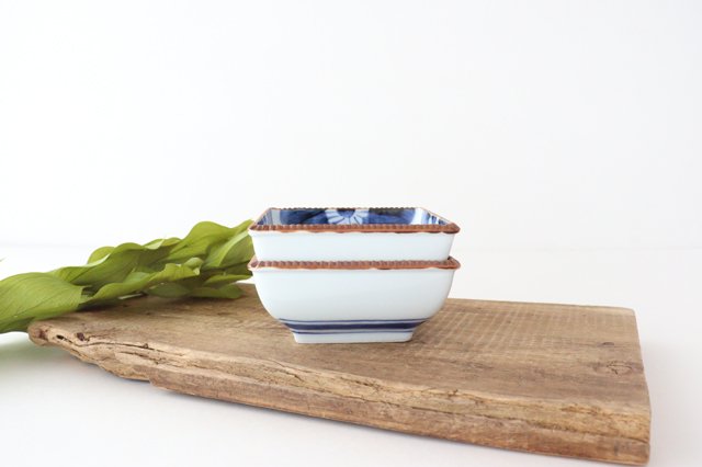 Small Square Bowl Blue Sophia | Kobachi Arita Ware