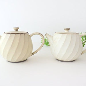 Sucre Japanese Teapot Ivory | Kyusu Hasami Ware