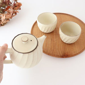 Sucre Japanese Teapot Ivory | Kyusu Hasami Ware