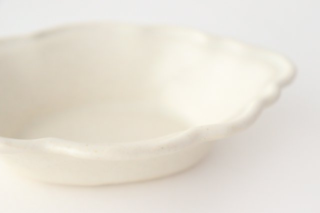 Lemon small bowl, small white pottery, Ozenre kiln