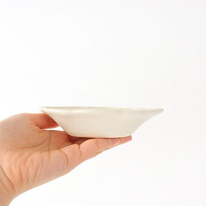 Lemon small bowl, small white pottery, Ozenre kiln