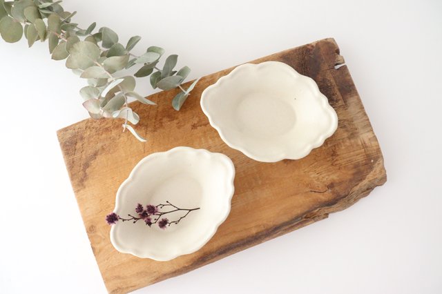 Lemon small bowl, small white pottery, Ozenre kiln