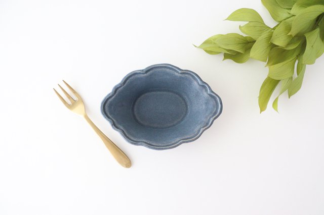 Small lemon bowl, small blue pottery, Ozenre kiln