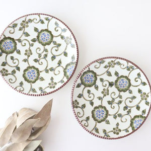 Round plate large chintz arabesque porcelain Arita ware