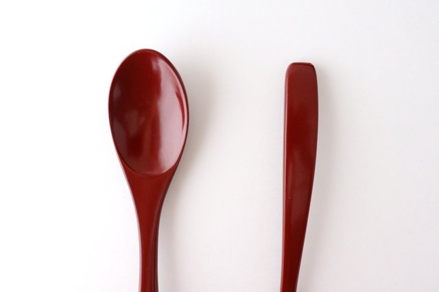 Ishikawa Shippohdo Lacquerware Cury Spoon Vermilion