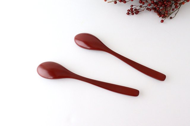 Ishikawa Shippohdo Lacquerware Cury Spoon Vermilion