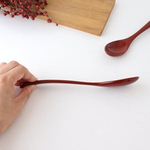 Ishikawa Shippohdo Lacquerware Cury Spoon Vermilion