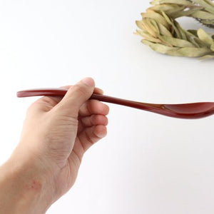 Ishikawa Shippohdo Lacquerware Cury Spoon Vermilion