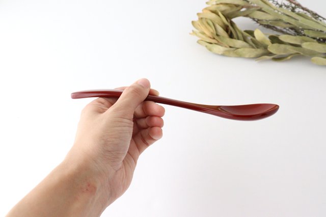 Ishikawa Shippohdo Lacquerware Cury Spoon Vermilion