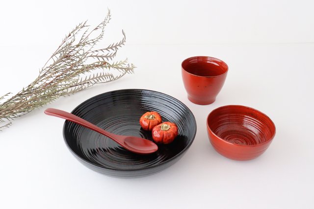 Ishikawa Shippohdo Lacquerware Cury Spoon Vermilion