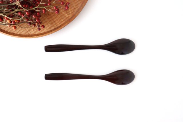 Ishikawa Shippohdo Lacquerware Cury Spoon Black