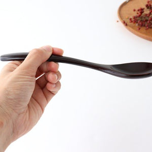 Ishikawa Shippohdo Lacquerware Cury Spoon Black