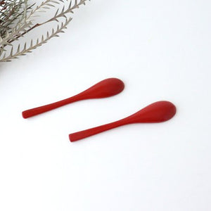 Ishikawa Shippohdo Lacquerware Coffee Spoon Vermilion