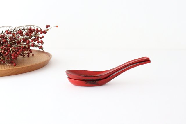 Ishikawa Shippohdo Lacquerware Ramen Spoon Negoro