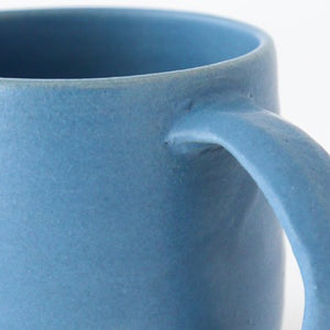 Mug blue pottery Ozenre kiln