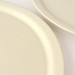 Flat plate large white pottery Ozenre kiln