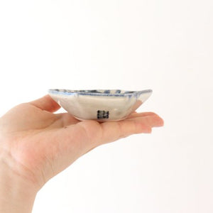 Hexagonal bean bowl semi-porcelain check Arita ware