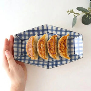 Hexagonal Long Pate Semi-porcelain Check | Arita Ware