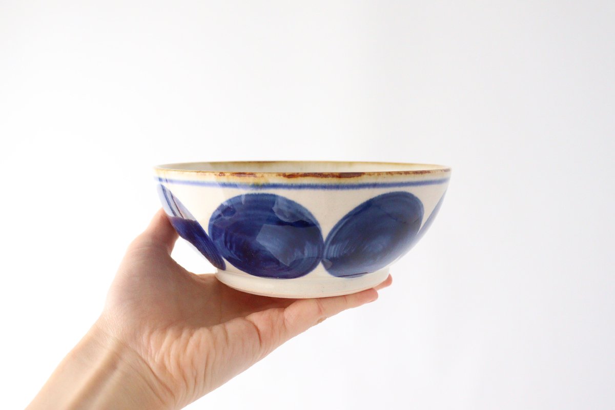 Flat Bowl Round-row Indigo | Serving Bowl Hasami Ware