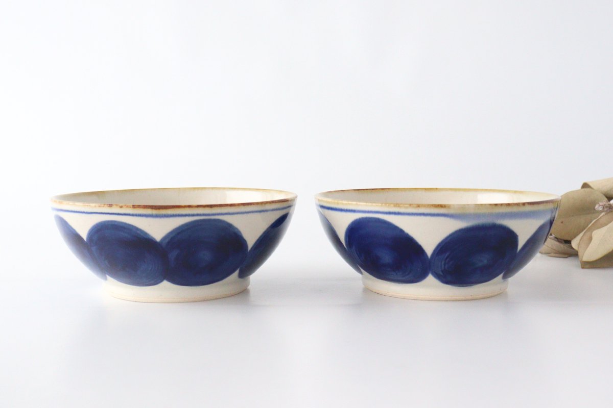 Flat Bowl Round-row Indigo | Serving Bowl Hasami Ware