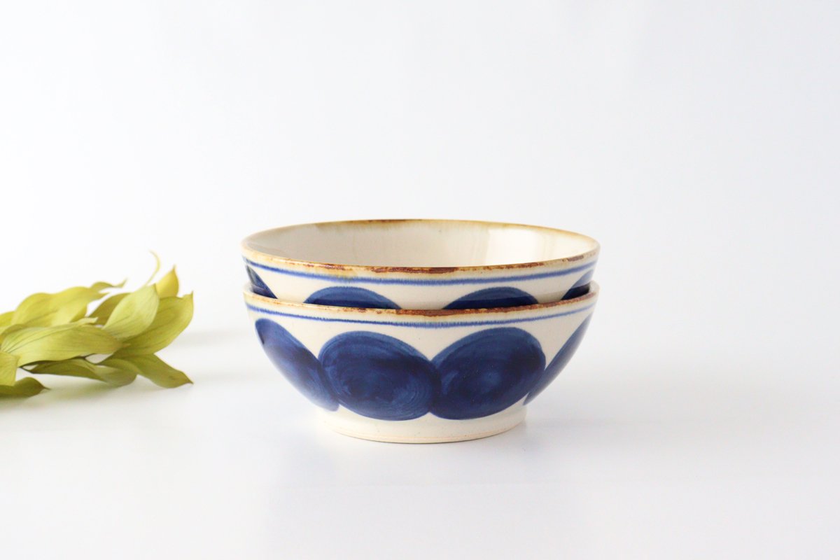 Flat Bowl Round-row Indigo | Serving Bowl Hasami Ware