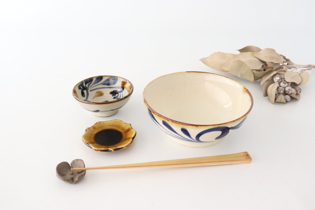 Flat Bowl Arabesque Indigo | Serving Bowl Hasami Ware