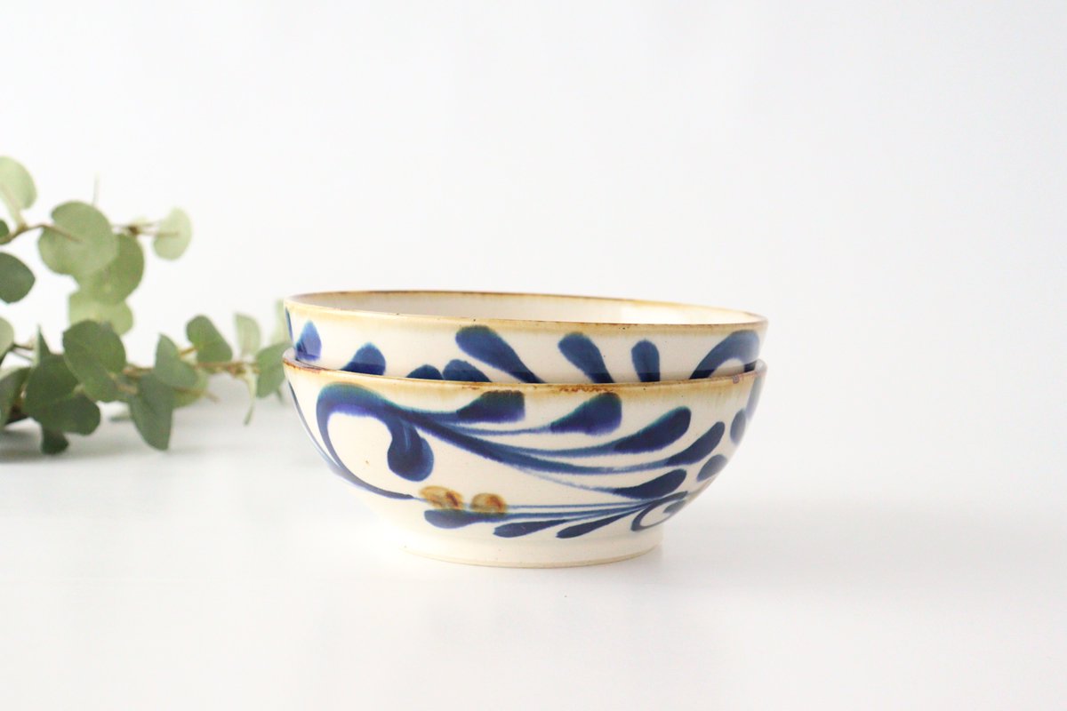 Flat Bowl Arabesque Indigo | Serving Bowl Hasami Ware