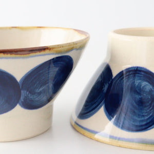Kurawanka Bowl Round Row Ceramic Blue Indigo Hasami Ware