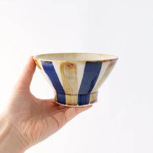 Kurawanka Rice Bowl Two-color Stripes| Hasami Ware