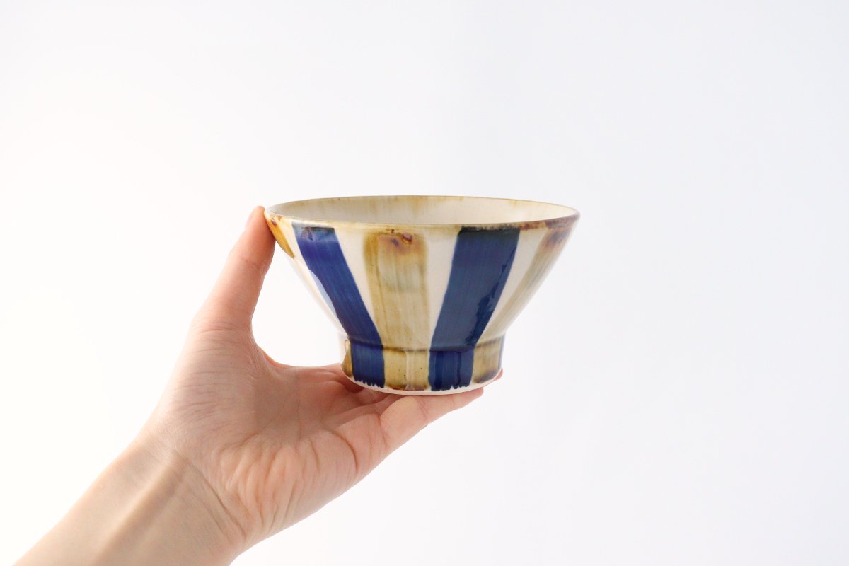 Kurawanka Rice Bowl Two-color Stripes| Hasami Ware