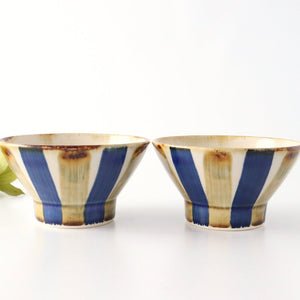 Kurawanka Rice Bowl Two-color Stripes| Hasami Ware