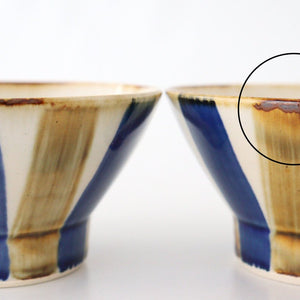 Kurawanka Rice Bowl Two-color Stripes| Hasami Ware