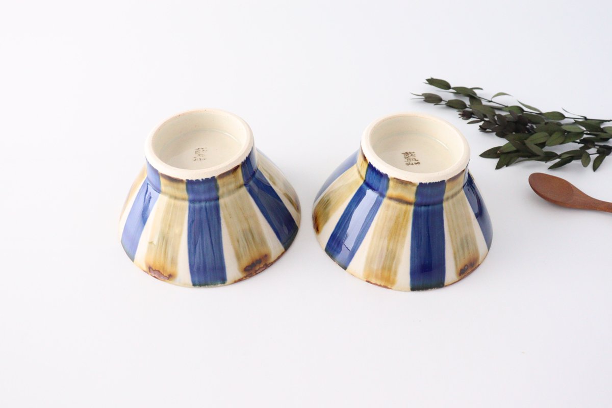 Kurawanka Rice Bowl Two-color Stripes| Hasami Ware