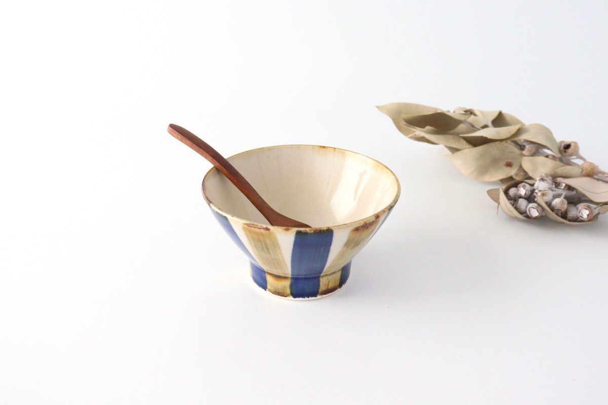 Kurawanka Rice Bowl Two-color Stripes| Hasami Ware