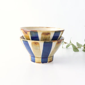 Kurawanka Rice Bowl Two-color Stripes| Hasami Ware