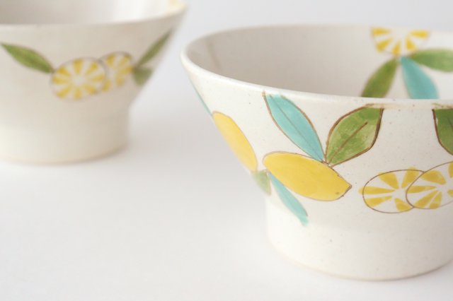 Kurawanka bowl lemon pottery Hasami ware