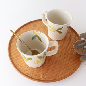 Mug lemon pottery Hasami ware