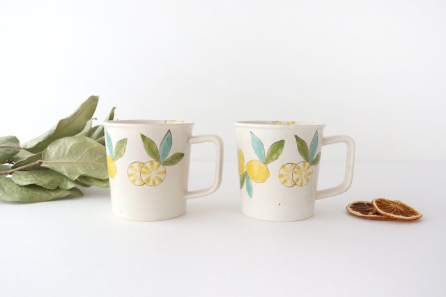 Mug lemon pottery Hasami ware