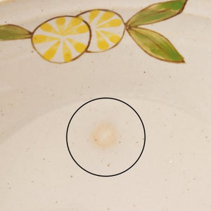 Oval bowl lemon pottery Hasami ware
