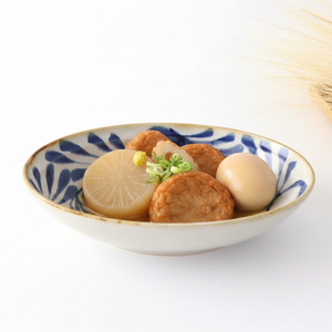 Oval Bowl Blue Arabesque | Serving Bowl Hasami Ware