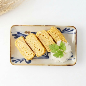 Rectangle Plate Arabesque Indigo | Sushi Plate Hasami Ware