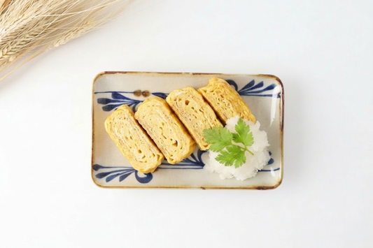 Rectangle Plate Arabesque Indigo | Sushi Plate Hasami Ware