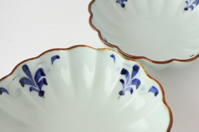 Minori Chrysanthemum Small Bowl LEAVES Porcelain Koyo Kiln Arita Ware